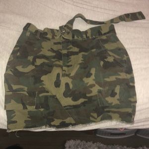 Camo print Jean Skirt